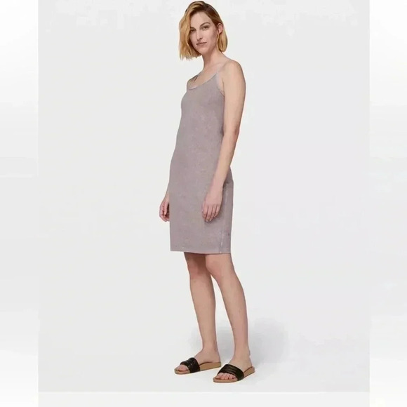 Lululemon Inner Glow Dress Lavender Practice‎ Cotton Bodycon Size 6 Casual - Picture 2 of 16